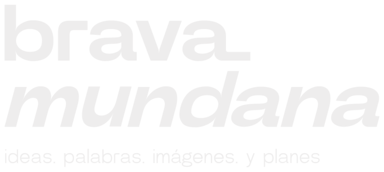 Logomarca brava mundana blanco con tagline ideas. palabras. imágenes. y planes